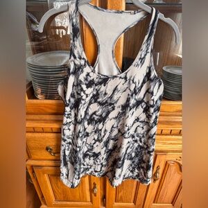 lululemon athletica Black and White Tie-Dye Tank Top